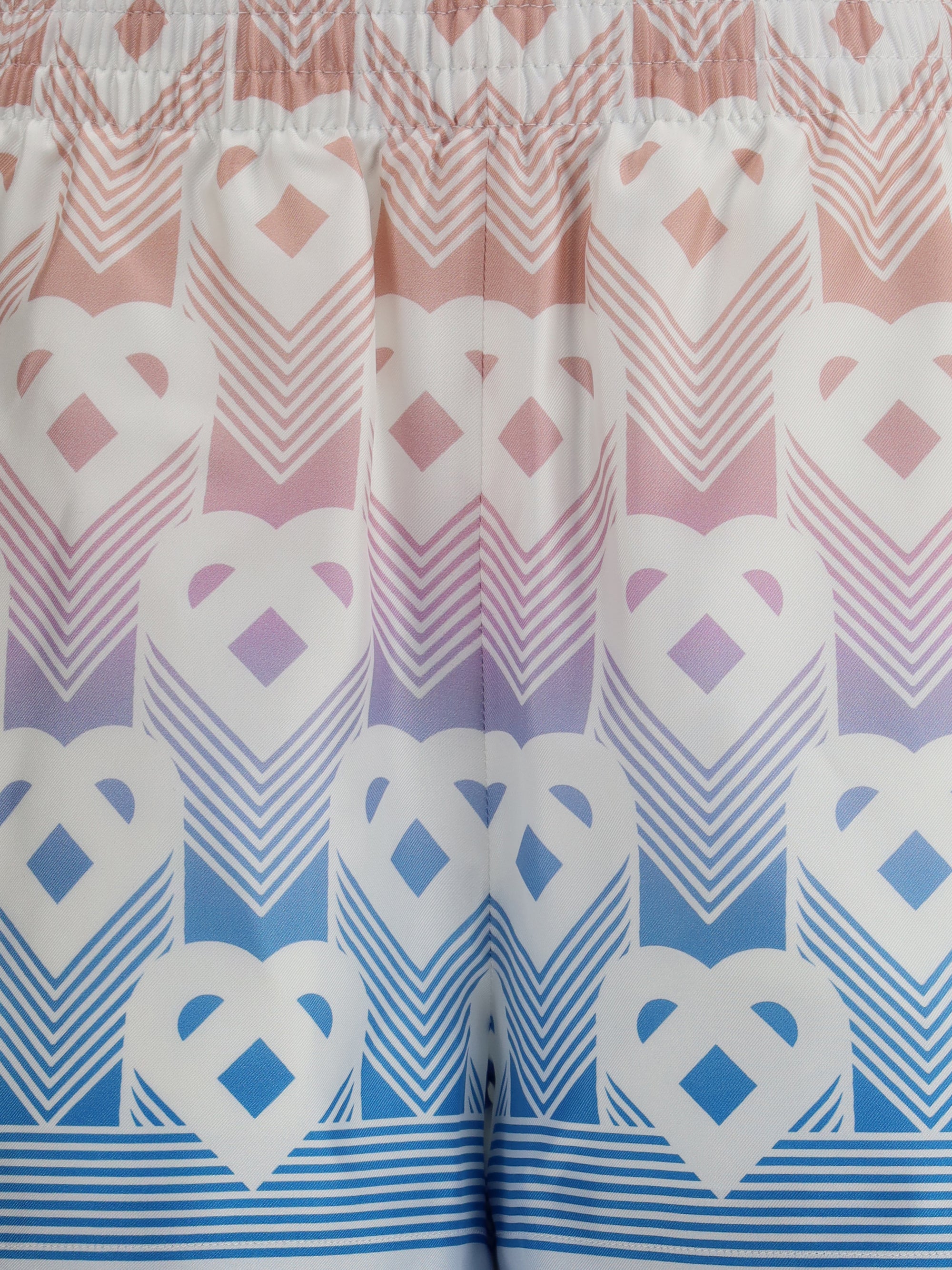 CASABLANCA 8 gradient heart monogram silk shorts