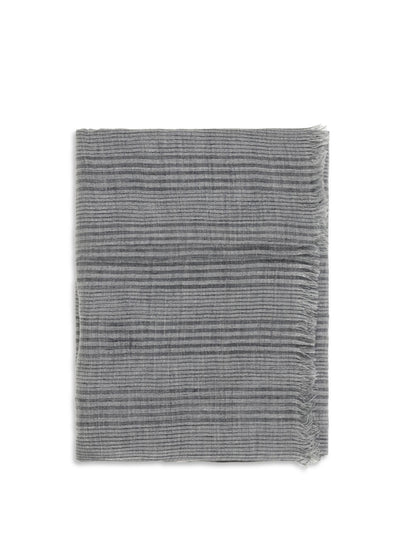 linen scarf with lurex details