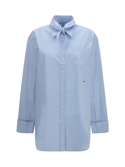 oversized shirt with pocket and embroidered logo