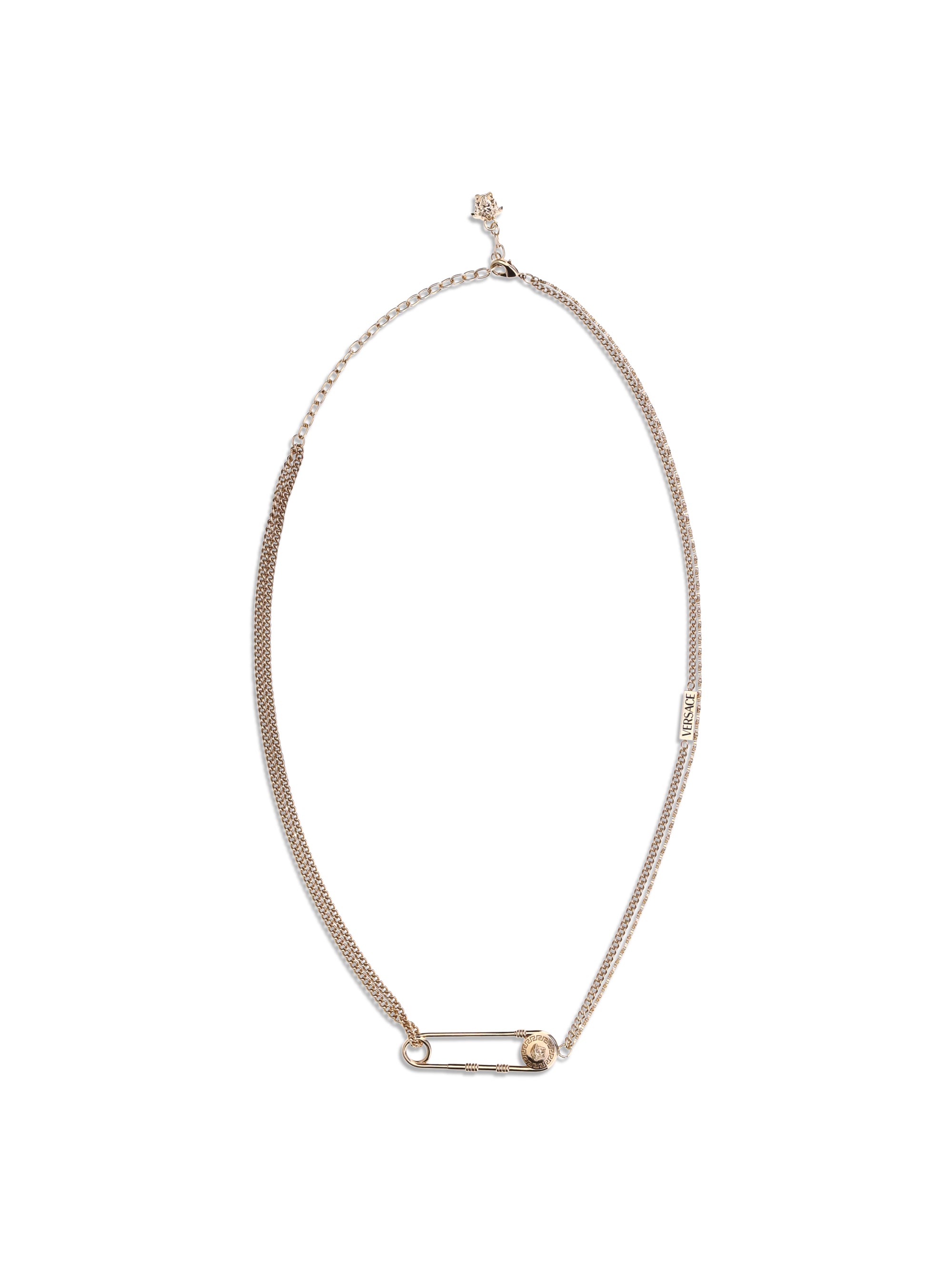 VERSACE OS safety pin necklace