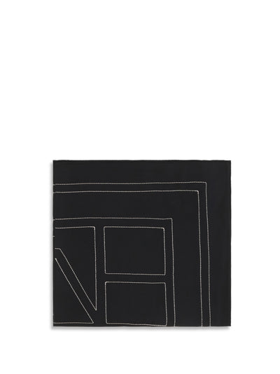 silk scarf with embroidery