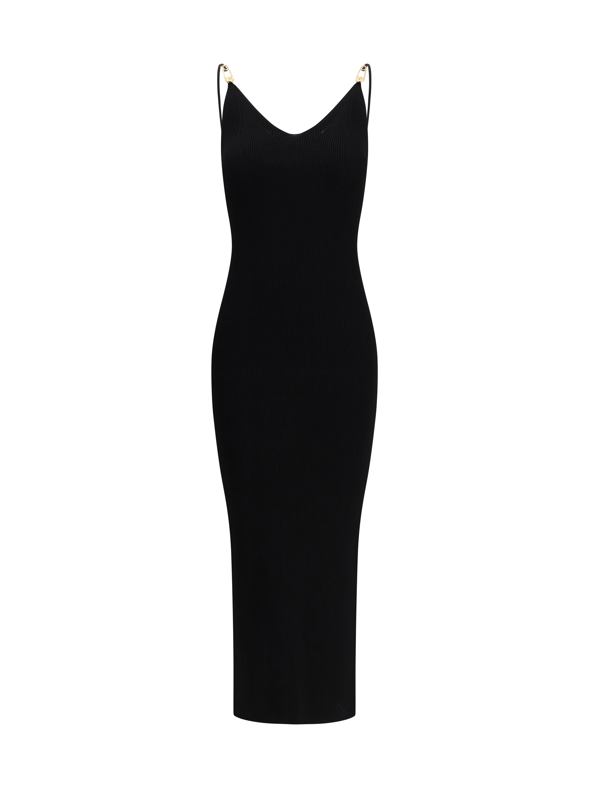 VERSACE 42 safety pin slip midi dress