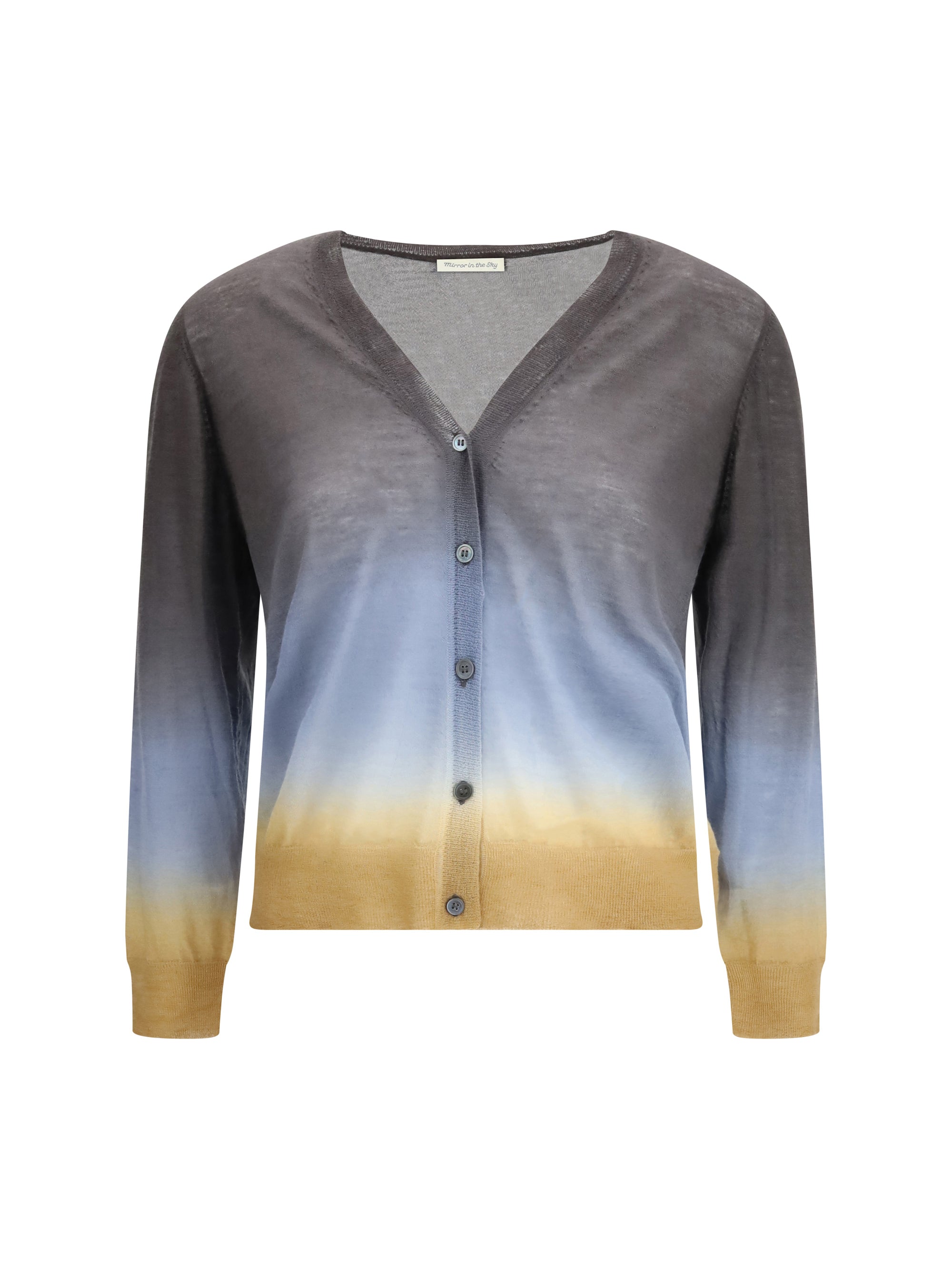 MIRROR IN THE SKY L gradient effect surya henley cardigan