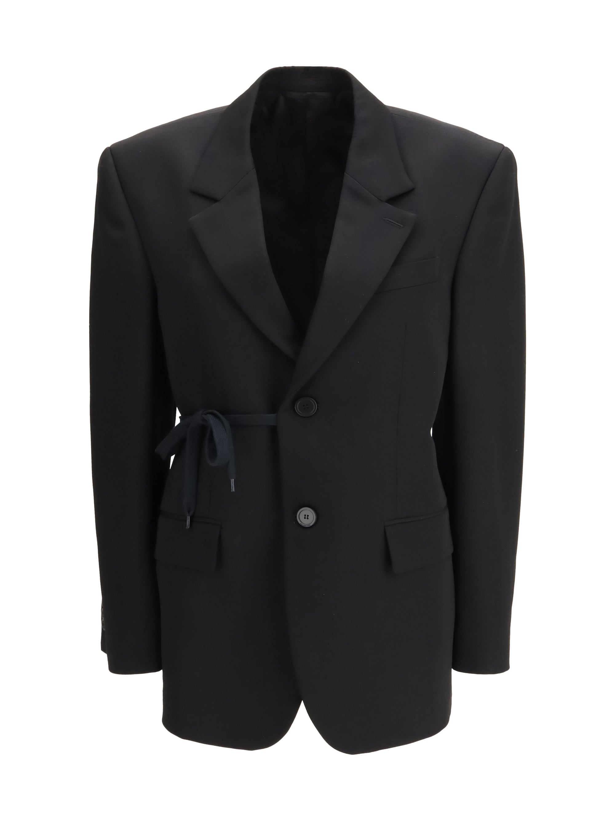 BALENCIAGA 36 barathea wool tailored jacket