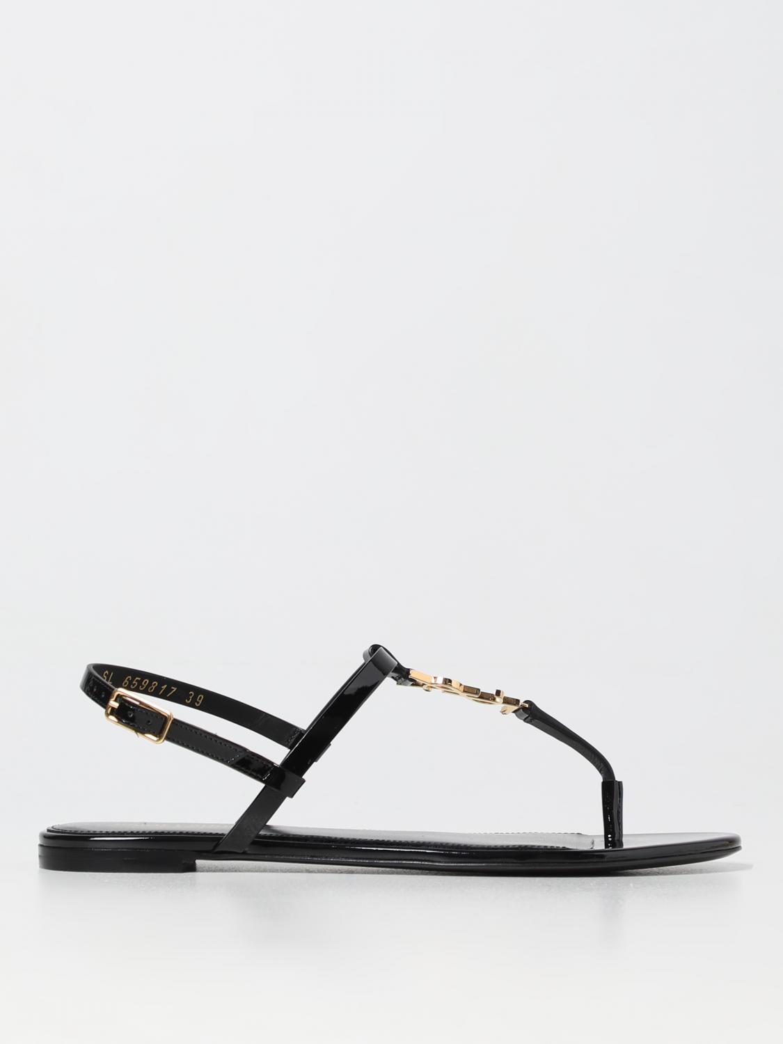 SAINT LAURENT 36 cassandra patent leather sandals