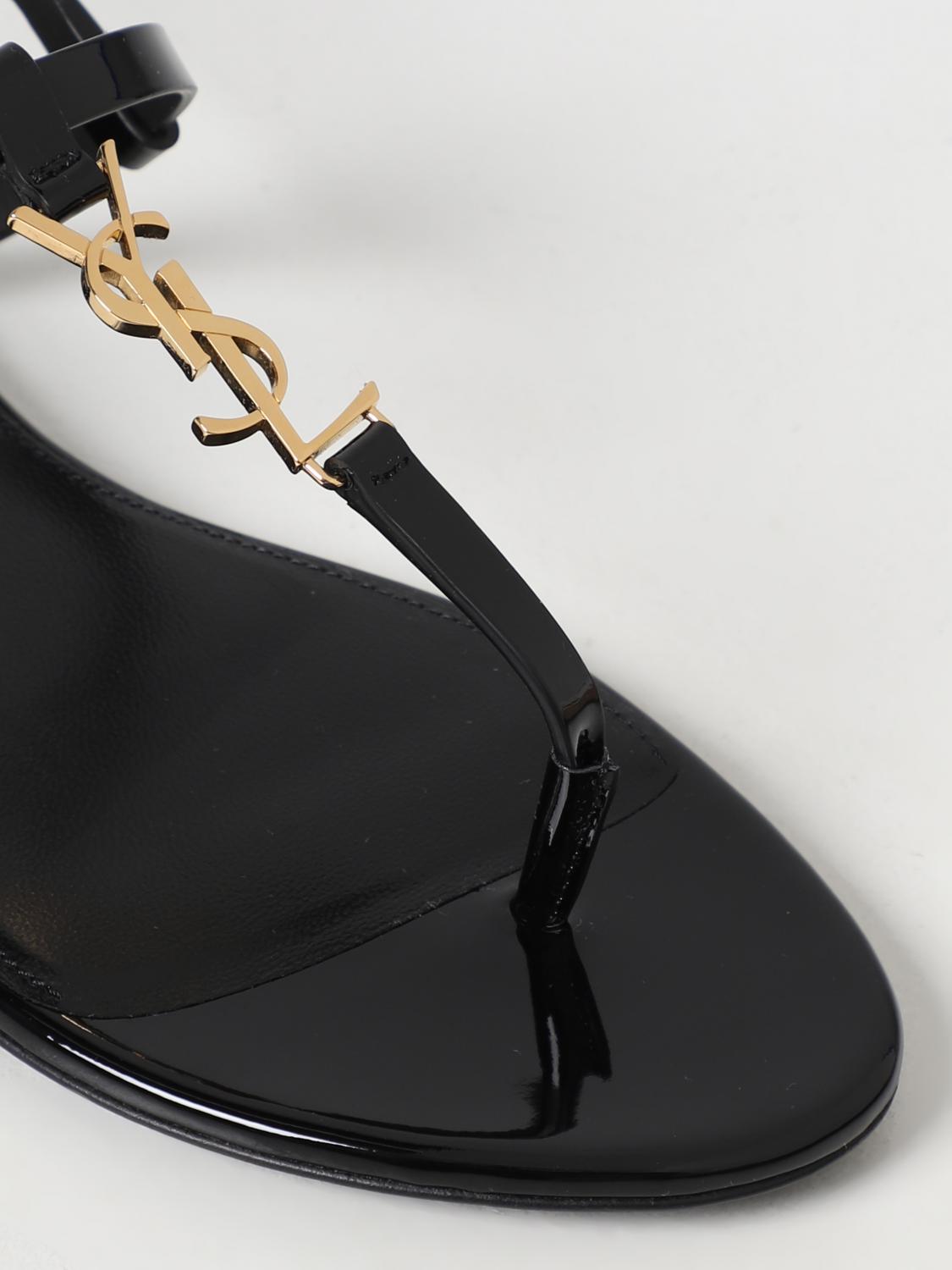 SAINT LAURENT 38 cassandra patent leather sandals