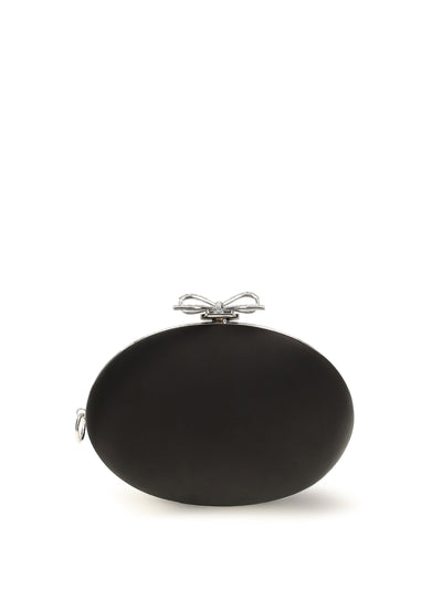 oval satin clutch
