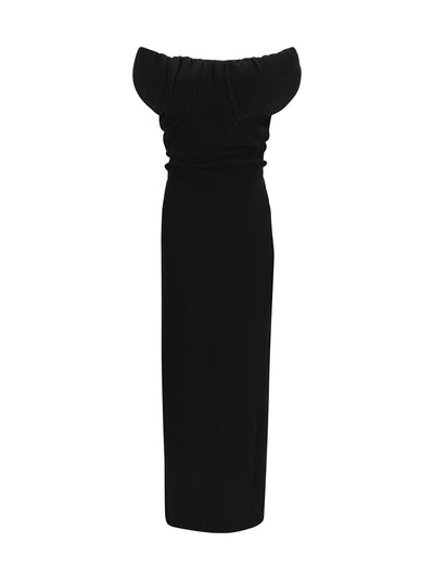 ginnie amber draped long dress