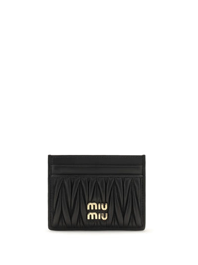 matelassé nappa leather card holder