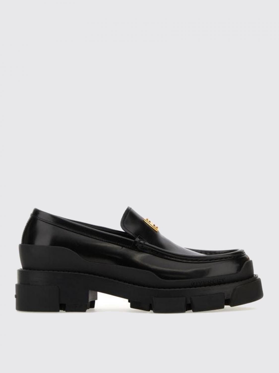 GIVENCHY 37 terra loafers in leather with 4g logo plaque