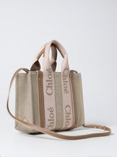 CHLOÉ OS chloé bag in canvas and leather with embroidered logo