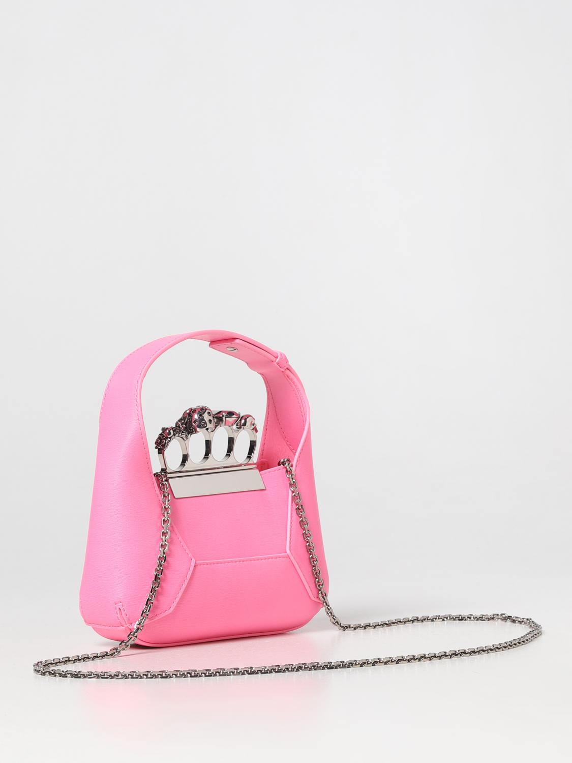 MCQUEEN OS jeweled leather bag with skull detail