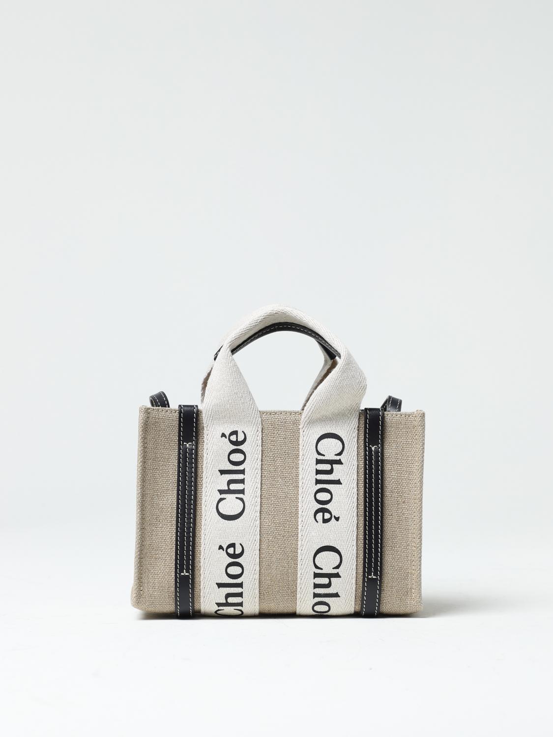 CHLOÉ OS chloé woody bag in canvas with logo