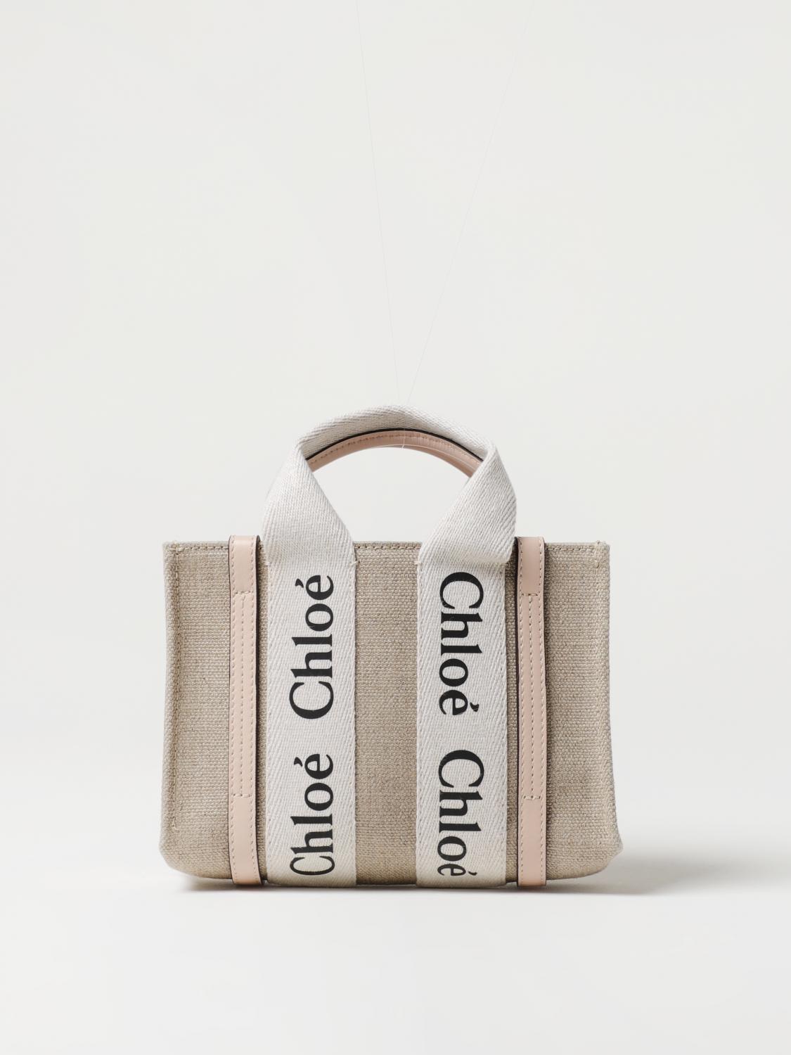 CHLOÉ OS chloé woody bag in canvas with logo