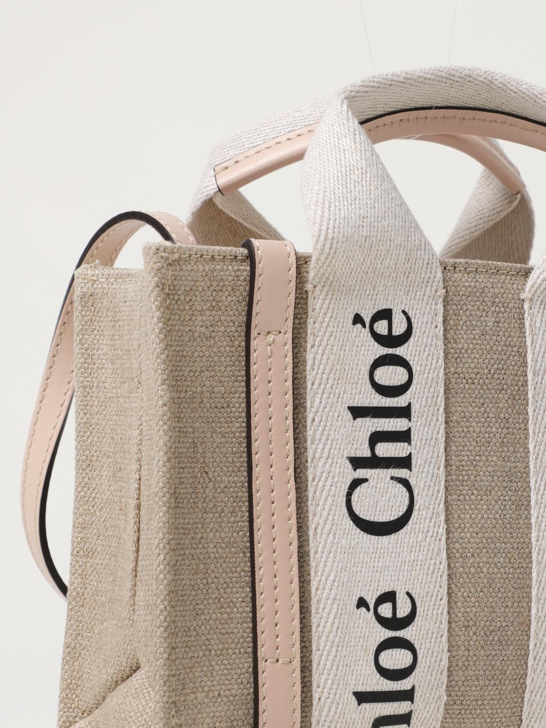 CHLOÉ OS chloé woody bag in canvas with logo