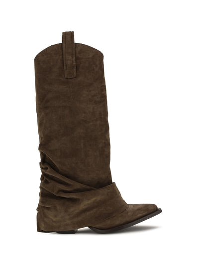 suede cowboy boots