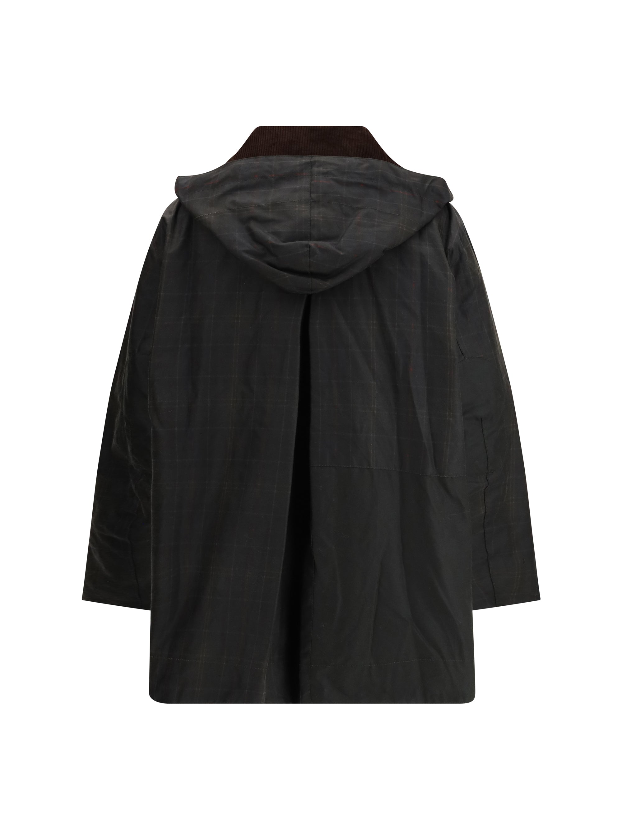 BARBOUR 6 tartan waxed duffle coat by barbour x ganni