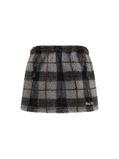 check mini skirt