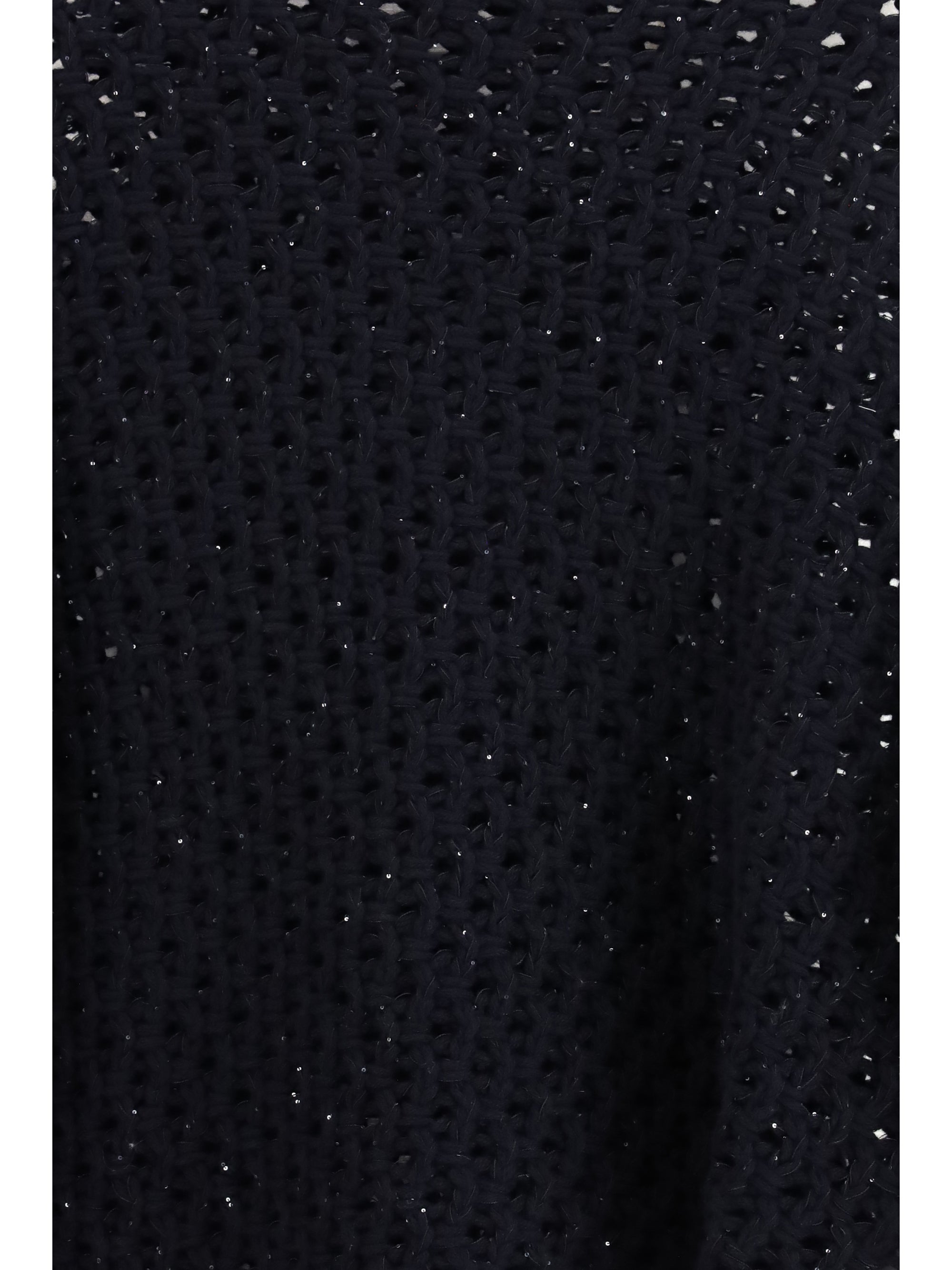 FABIANA FILIPPI 42 jumper crafted from platinum yarn with micro sequins