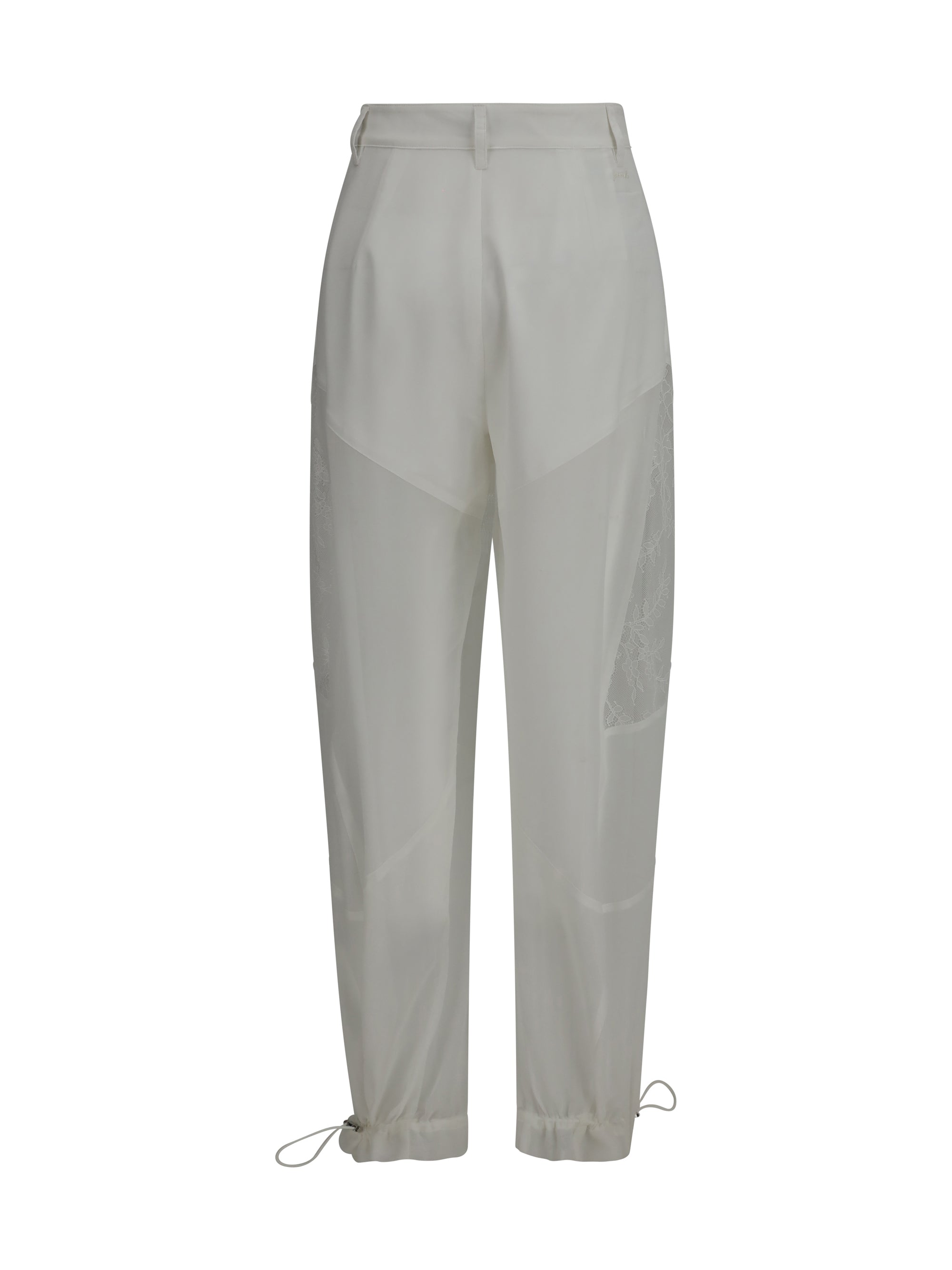 PINKO 38 nacy pants with lace inserts