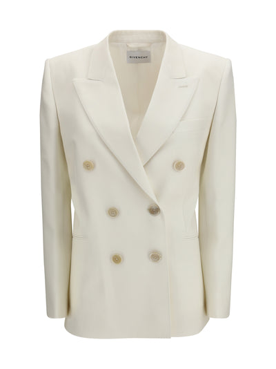 double-breasted wool and mohair jacket