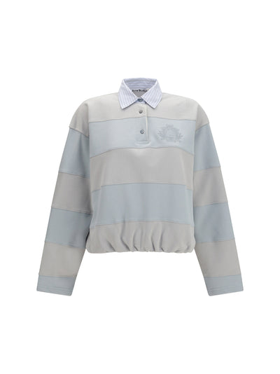 striped polo sweatshirt