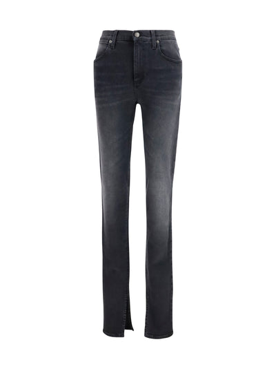 skinny washed cotton denim jeans