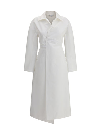 wrap-style midi dress