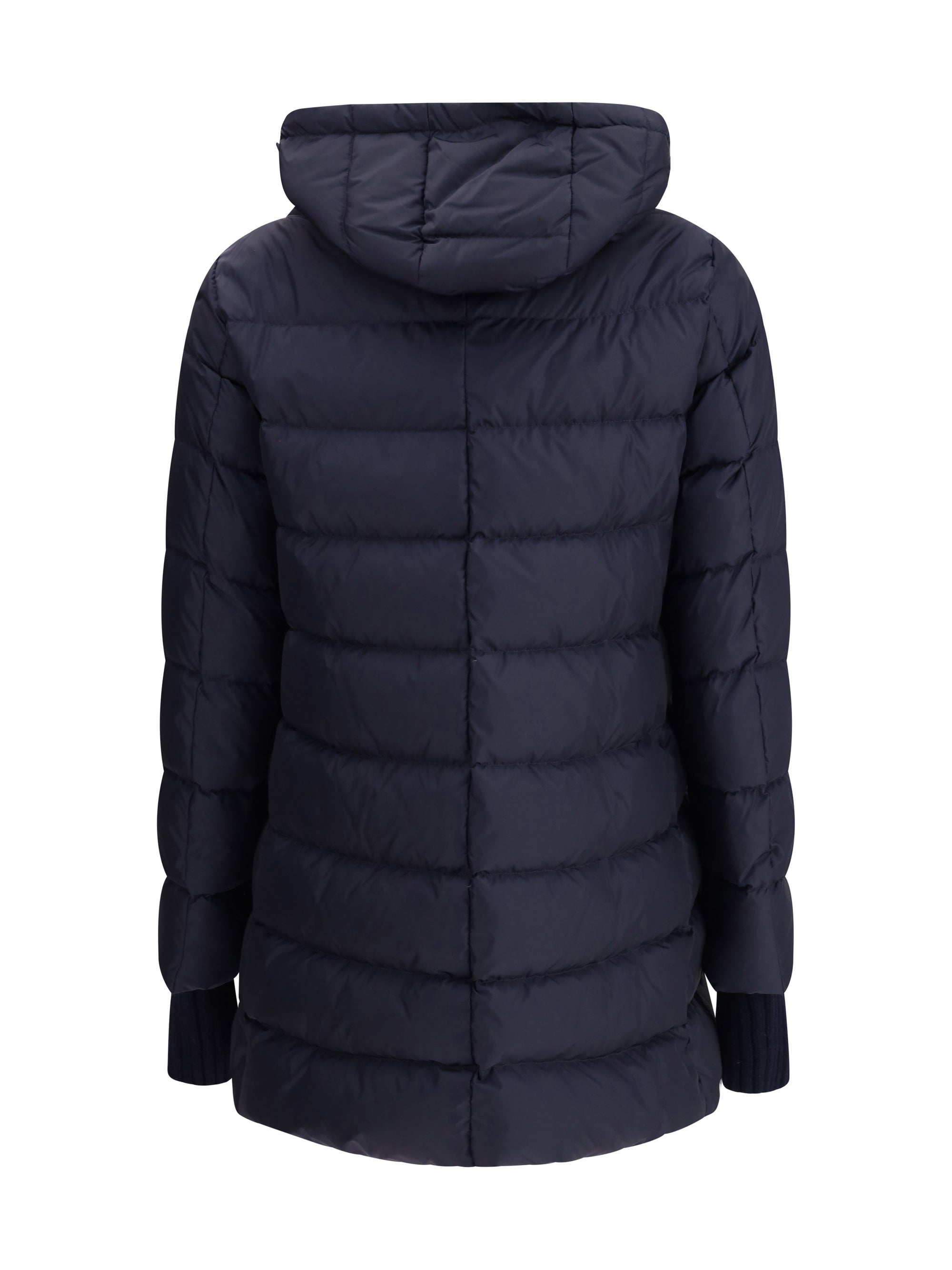 HERNO 40 hooded down jacket in dark blue