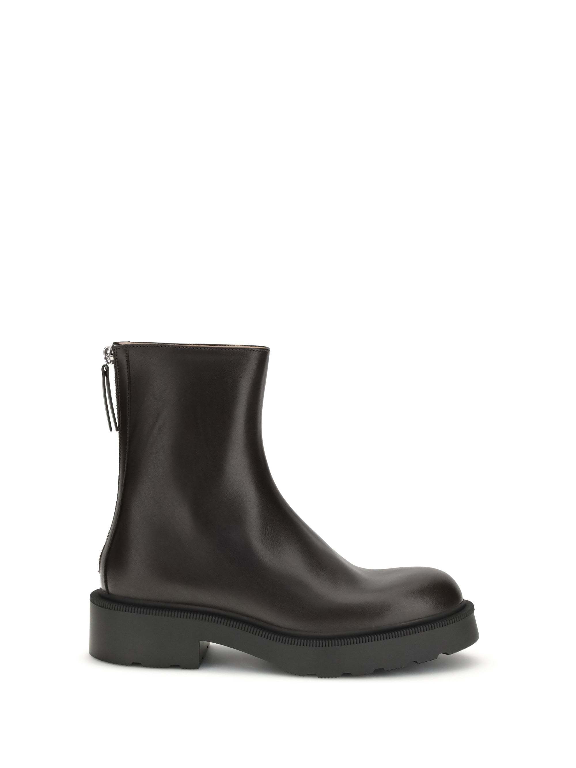 THE ROW 38 nobilis practical boots in polished calf leather