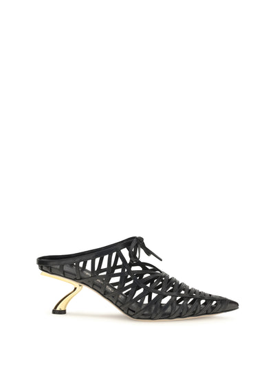 s sculpted heel mules