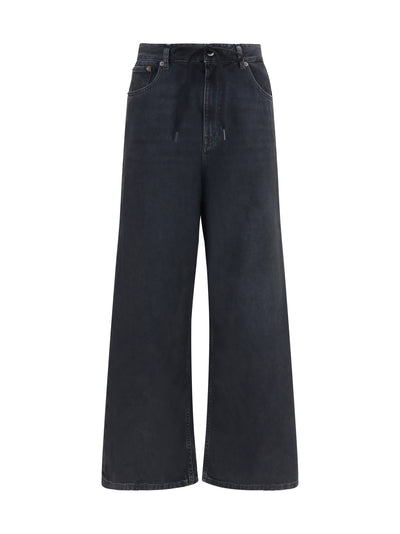 straight-leg stretch denim jeans