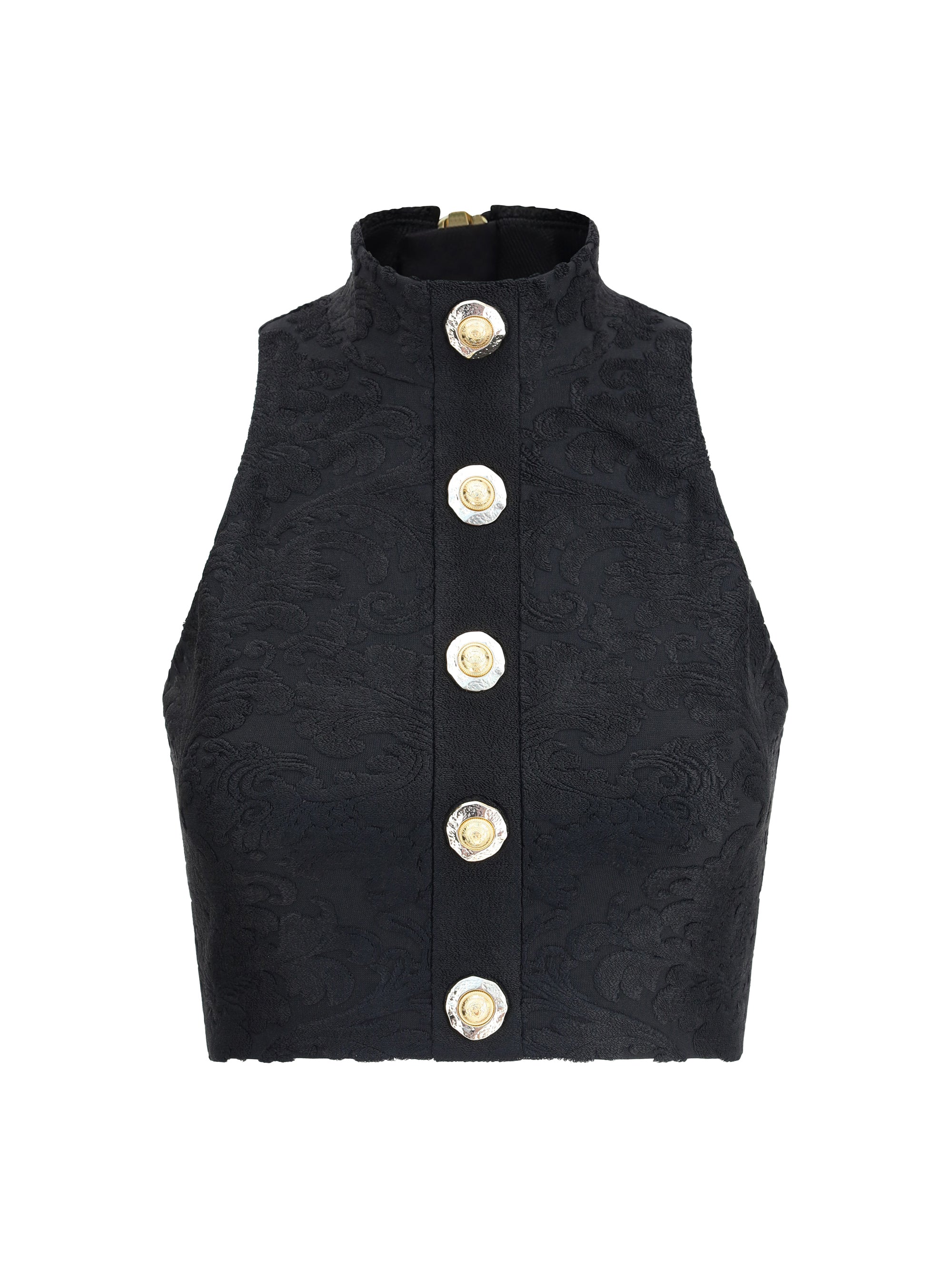 BALMAIN 36 baroque crop top