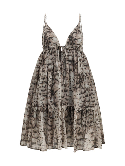 short snake-print dress
