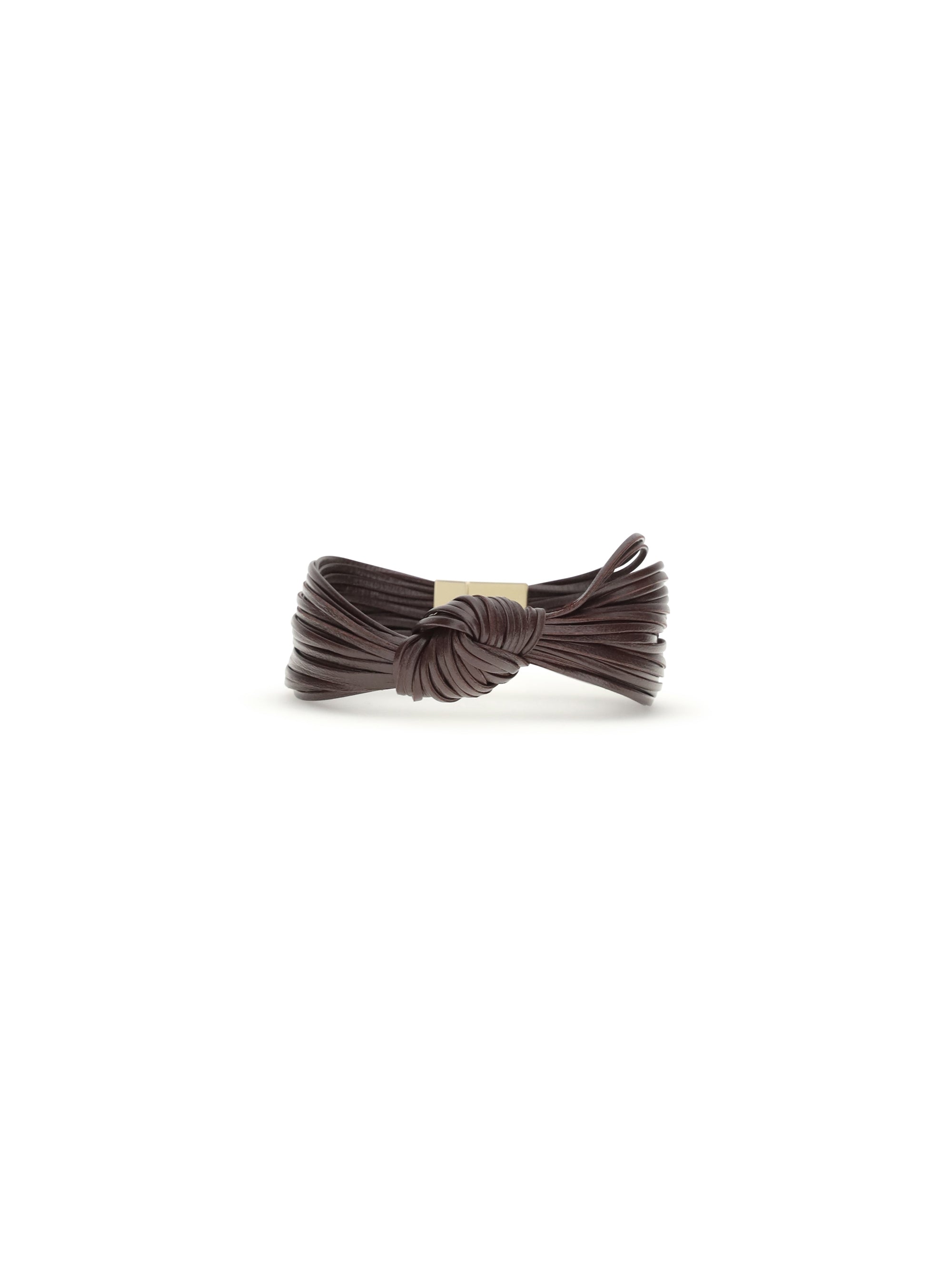 BOTTEGA VENETA L knot leather bracelet