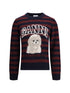 GANNI L poodle striped sweater