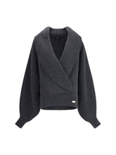 BALMAIN M oversized wrap-effect sweater