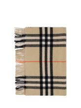 BURBERRY OS wide check cashmere scarf