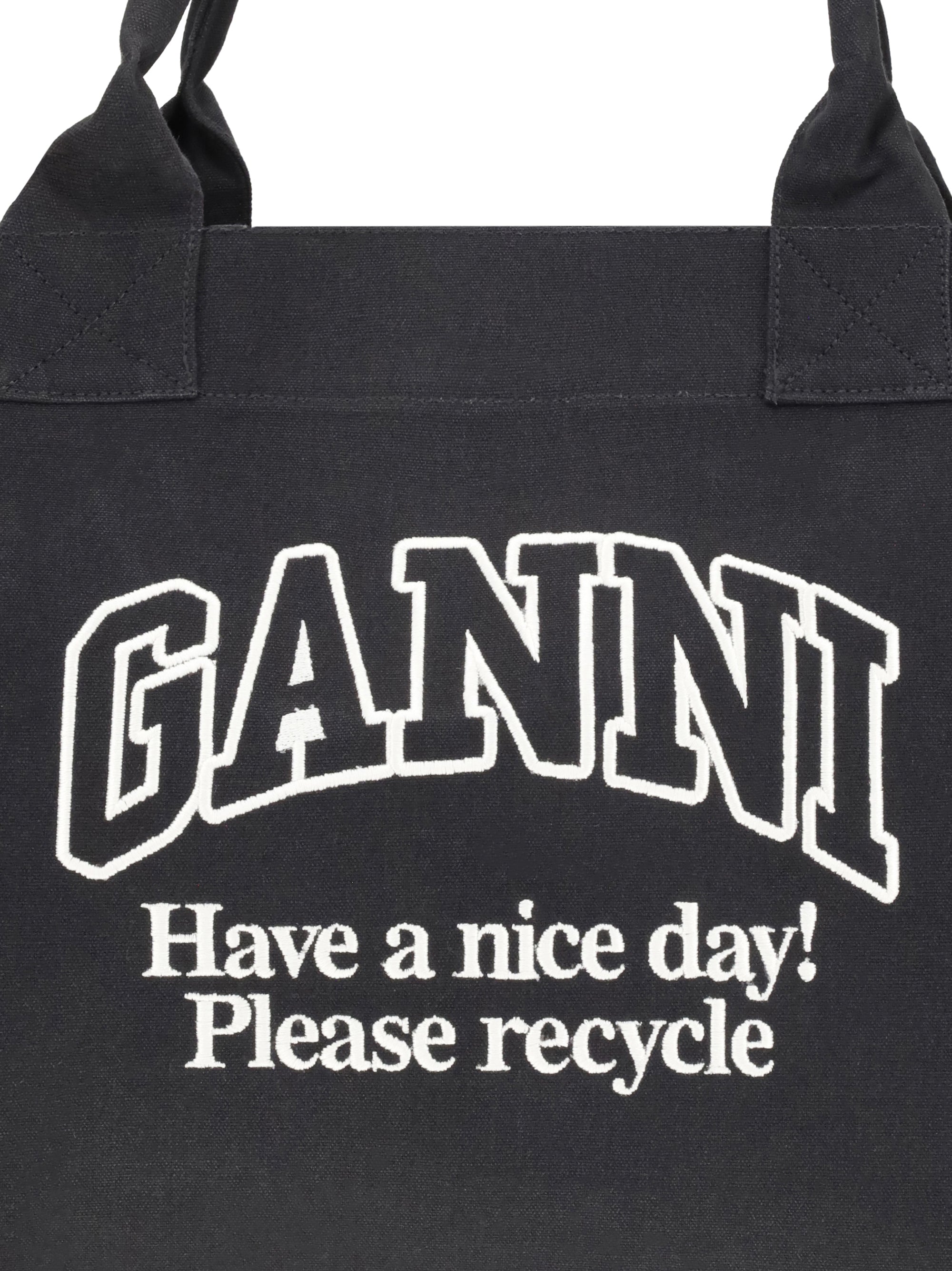 GANNI OS xxl canvas tote bag