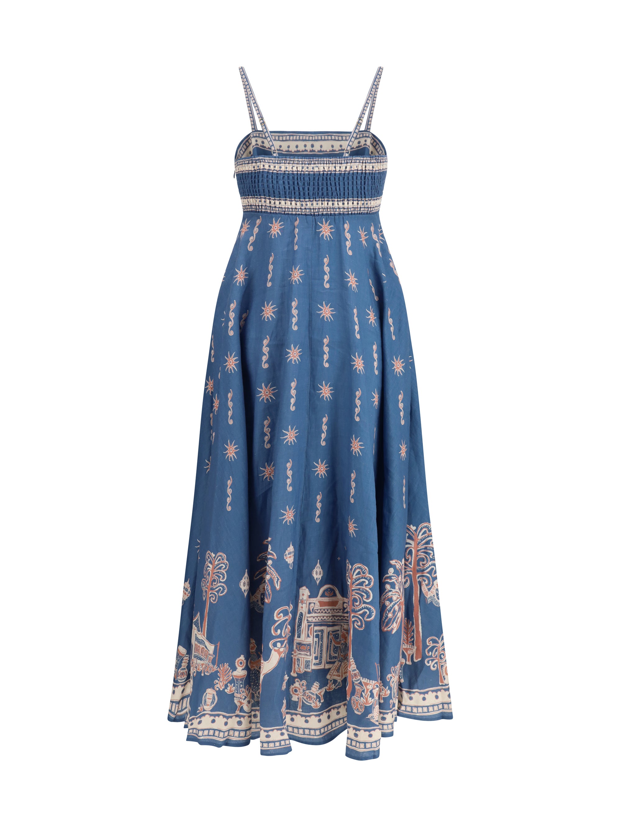 ALEMAIS 6 acacia linen maxi dress