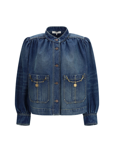 gathered high-neck jacket