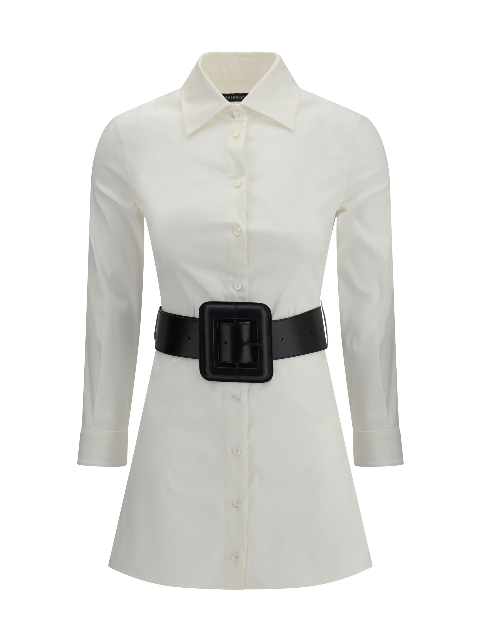BALENCIAGA 36 poplin shirt mini dress