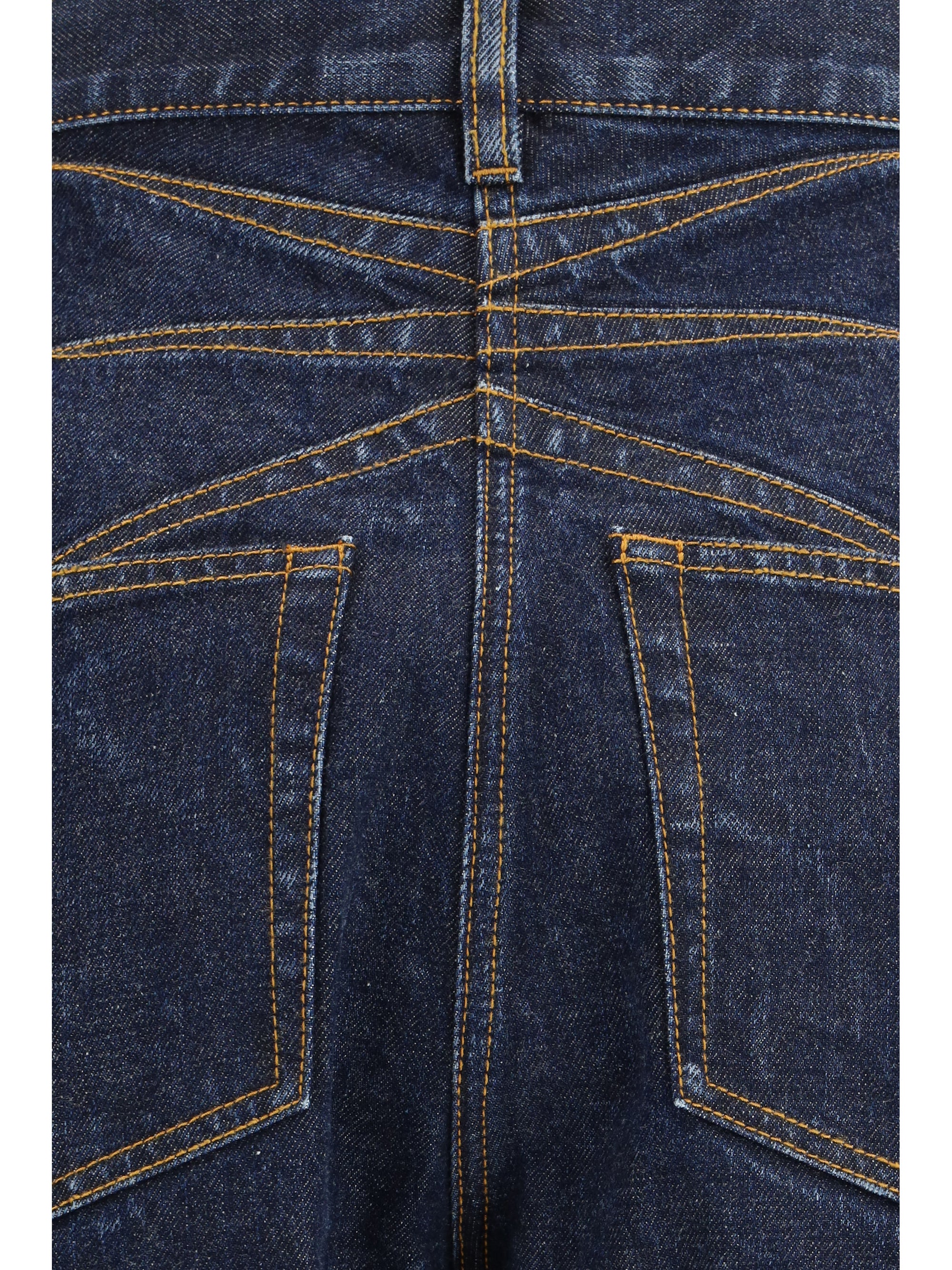 ALAIA 38 rounded denim pants