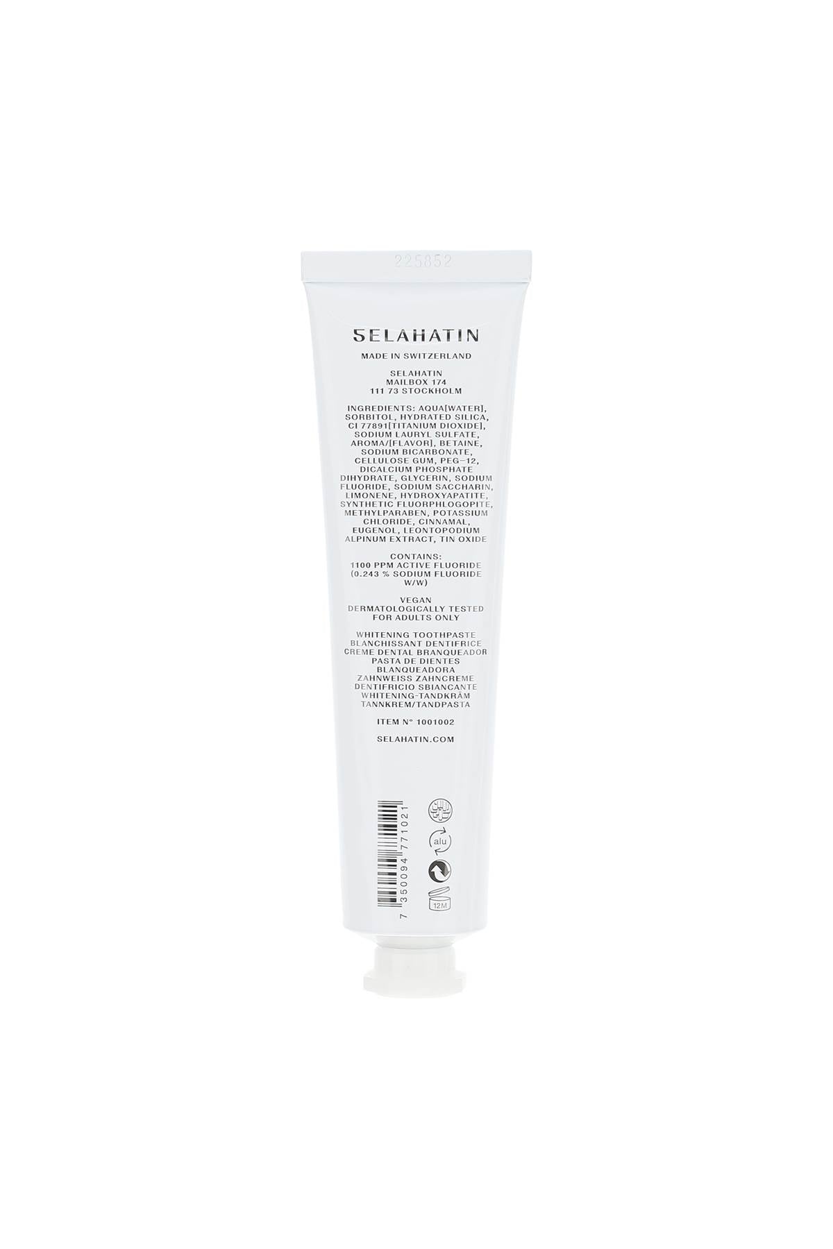 vegan whitening toothpaste 65 ml with fluoride and natural ingredients