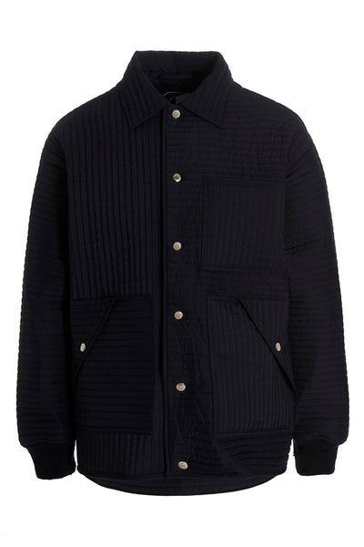 chore quilted stripes quilted nylon down jacket