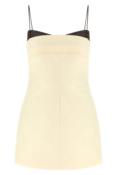 tailored heavy cotton mini dress