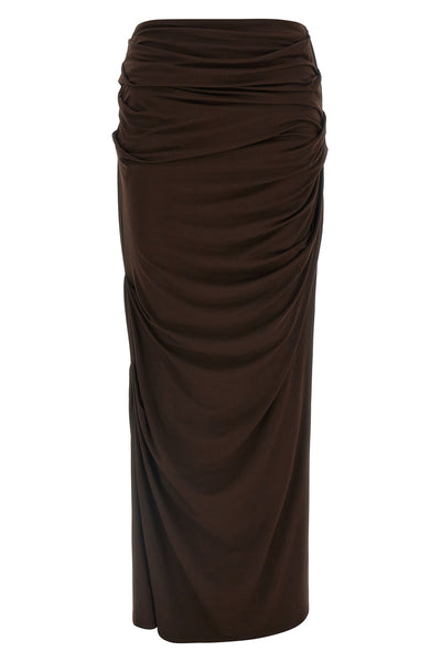 245 g/m² long drape stretch viscose skirt