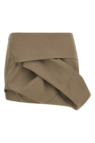 mini structured cotton skirt