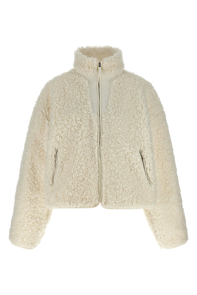 ef teddy-effect fabric jacket