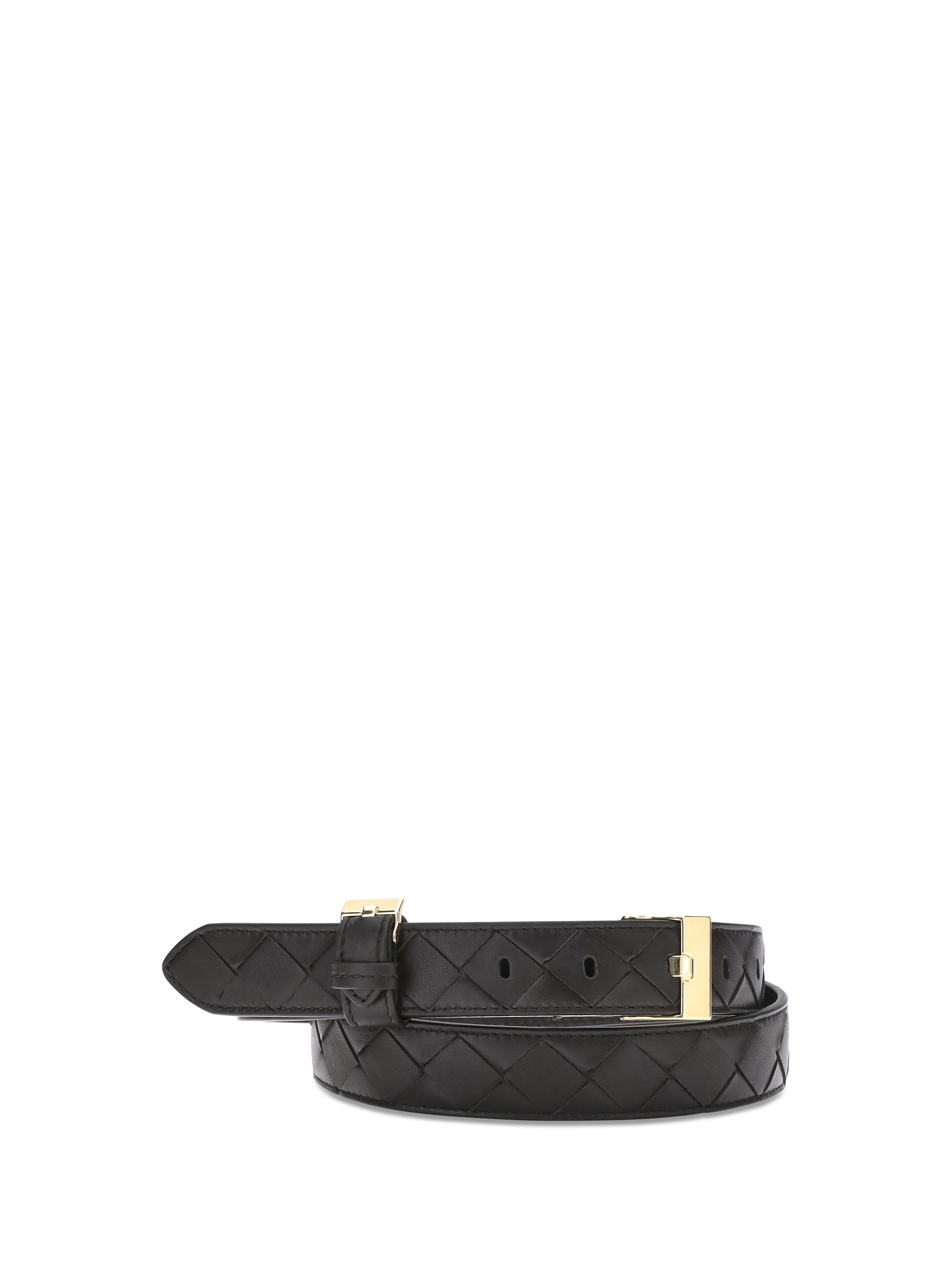 BOTTEGA VENETA 80 leather intrecciato belt